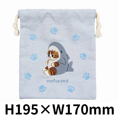 [Shark Nyan] mofusand Drawstring Bag Flocked