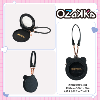 ◇OZaKKa [Bitter Black] Bear Ears Tin Badge Case *Item will be shipped at a later date. Delivery date and time cannot be specified. [Oshikatsu Goods]