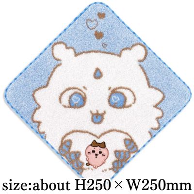 [Blue] Chiikawa towel handkerchief - it's all stuck together