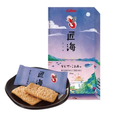 Calbee Kappa Ebisen Takumi with Seaweed Salt and Sesame Oil, 13 pieces [Best before: 2026/05/15]